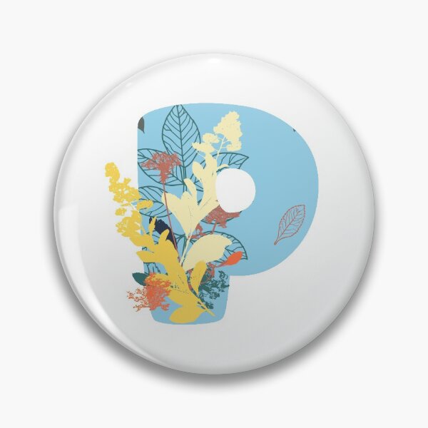 Item preview, Floral Monogram | Blue P designed and sold by MillwoodEngrave.