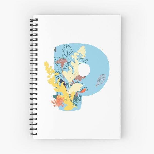 Item preview, Floral Monogram | Blue P designed and sold by MillwoodEngrave.