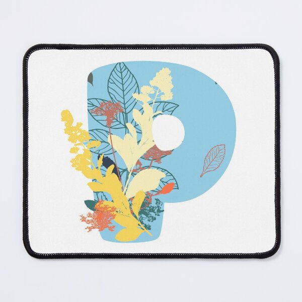 Item preview, Floral Monogram | Blue P designed and sold by MillwoodEngrave.