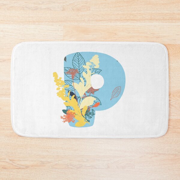 Item preview, Floral Monogram | Blue P designed and sold by MillwoodEngrave.