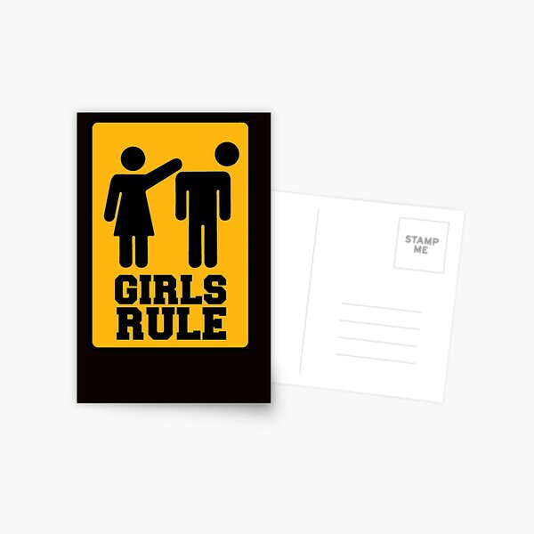 Girls rule sign Postcard for Sale by datthomas