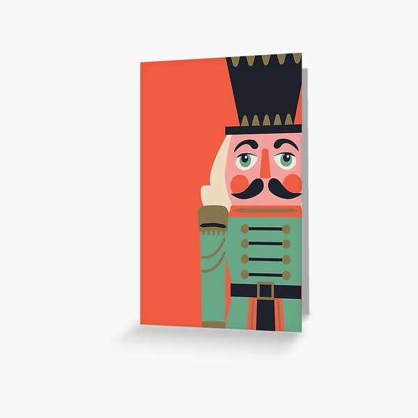 Nutcracker on red Greeting Card
