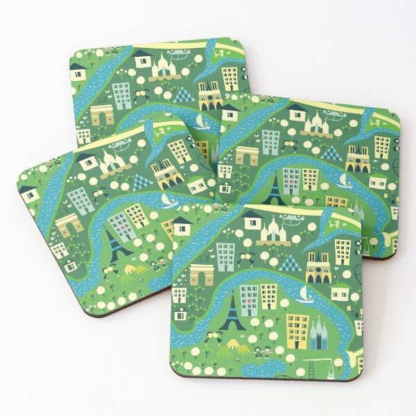 Item preview, seamless map of paris designed and sold by Doodles.