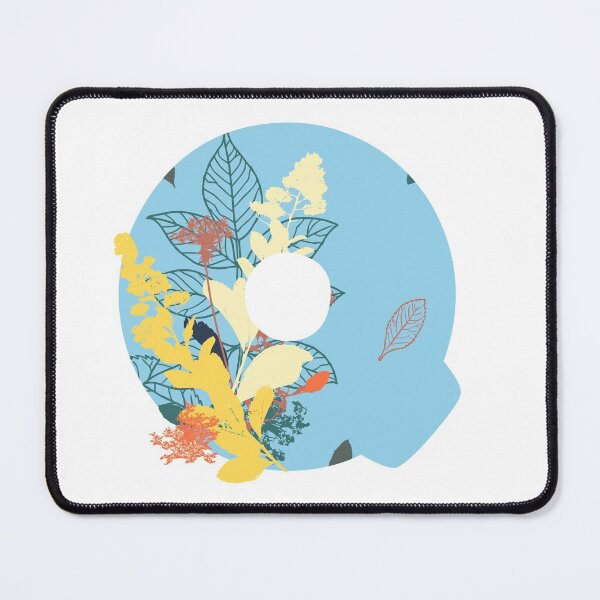 Item preview, Floral Monogram | Blue Q designed and sold by MillwoodEngrave.