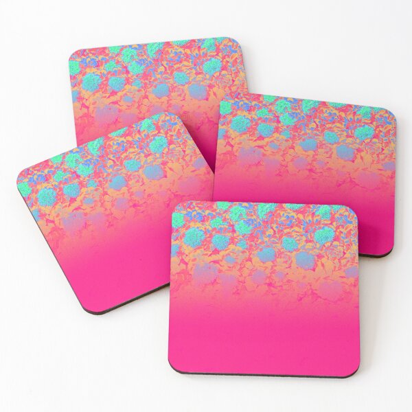 Item preview, Floral Abstract Magenta, Cyan  and Orange Gradient designed and sold by IraNiva.