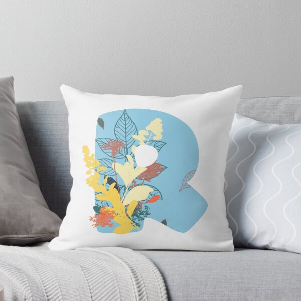 Item preview, Floral Monogram | Blue R designed and sold by MillwoodEngrave.