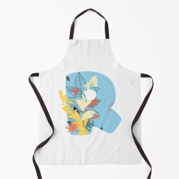 Item preview, Floral Monogram | Blue R designed and sold by MillwoodEngrave.