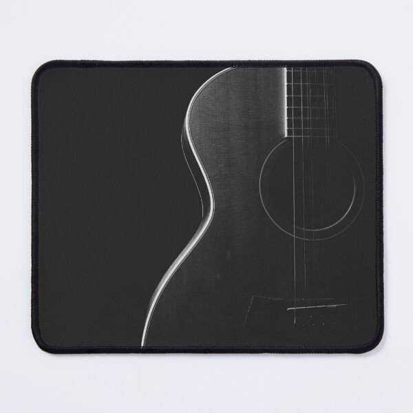 Item preview, Acoustic guitar on black background designed and sold by Lisa Thomas.