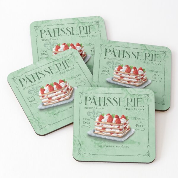 Item preview, French Patisserie Art, French Decor, Strawberry Pastry designed and sold by FionaStokes.