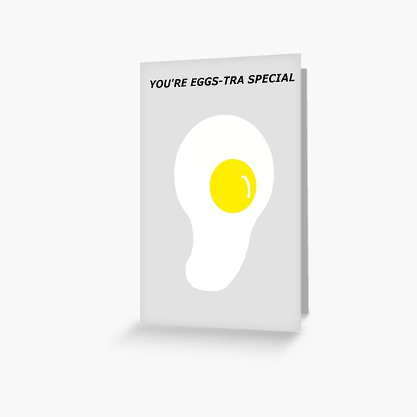 Vista previa del artículo con la obra «Egg Pun "Eres un especial Eggs-tra"», diseñado y vendido por jadecharis.
