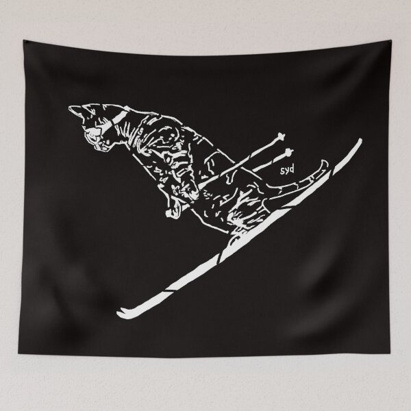 Item preview, Syd the other skiing cat designed and sold by docross.