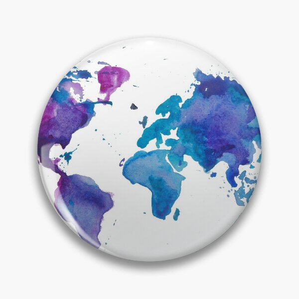 Item preview, Watercolor Map of the World designed and sold by Doodles.