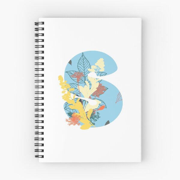 Item preview, Floral Monogram | Blue S designed and sold by MillwoodEngrave.