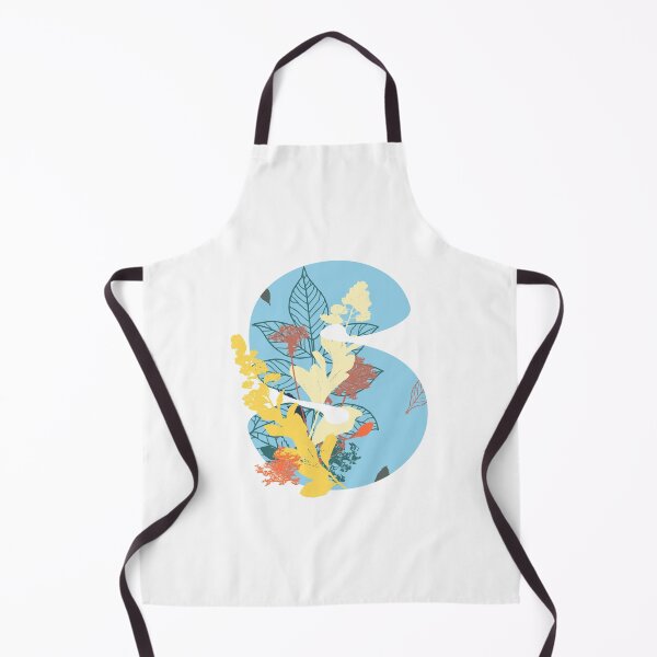Item preview, Floral Monogram | Blue S designed and sold by MillwoodEngrave.