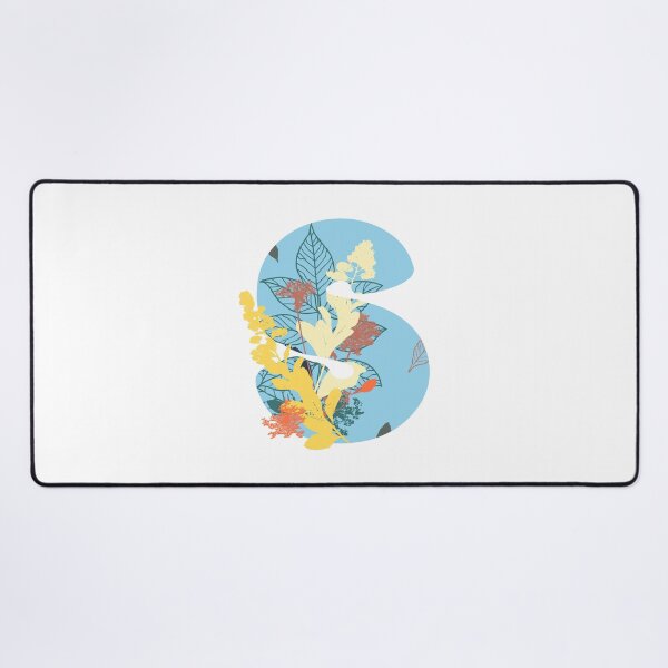 Item preview, Floral Monogram | Blue S designed and sold by MillwoodEngrave.