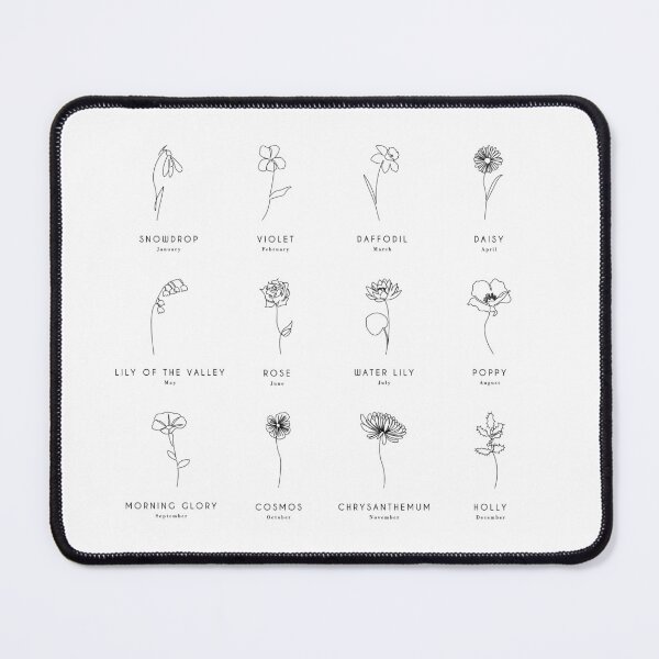 Item preview, Minimalist Birth Month Flowers designed and sold by CiaraPrints.