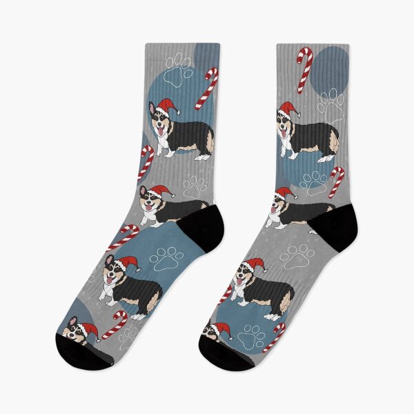 Item preview, Christmas Corgi Pattern-Grey/Blue designed and sold by KantstandyaC.