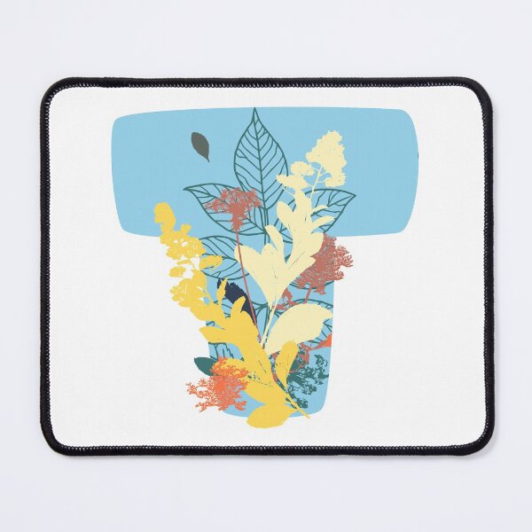 Item preview, Floral Monogram | Blue T designed and sold by MillwoodEngrave.