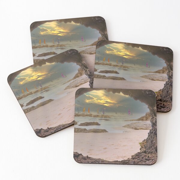 Item preview, rocky beach at sundown designed and sold by mrtom414.