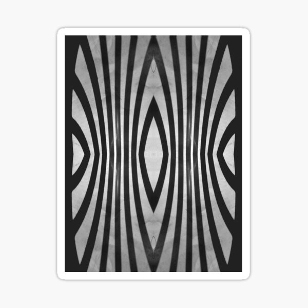 Black Shadow Lines by Adelaide Artist Avril Thomas at Magpie Springs Sticker
