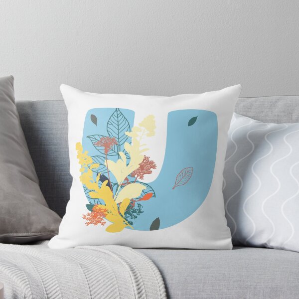 Item preview, Floral Monogram | Blue U designed and sold by MillwoodEngrave.