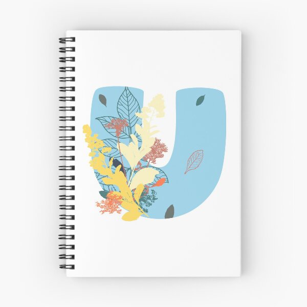 Item preview, Floral Monogram | Blue U designed and sold by MillwoodEngrave.