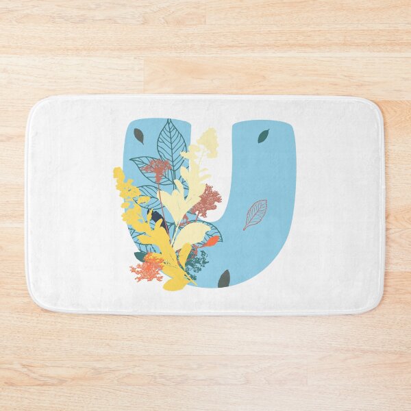 Item preview, Floral Monogram | Blue U designed and sold by MillwoodEngrave.