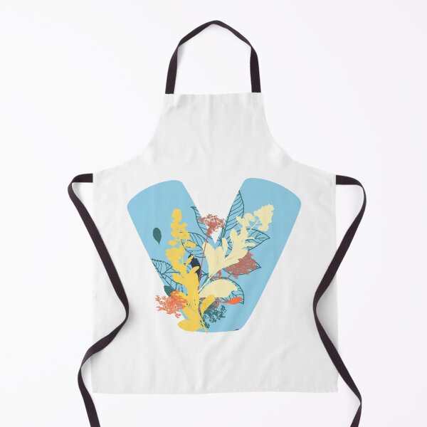 Item preview, Floral Monogram | Blue V designed and sold by MillwoodEngrave.