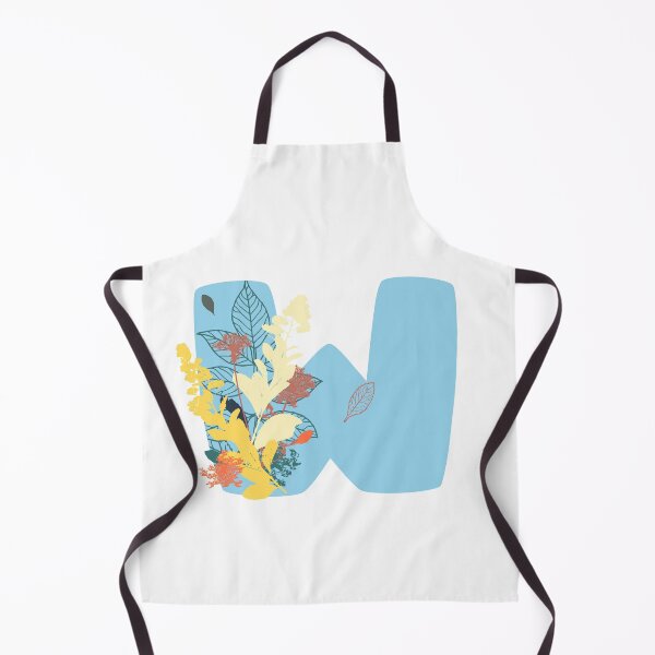 Item preview, Floral Monogram | Blue W designed and sold by MillwoodEngrave.