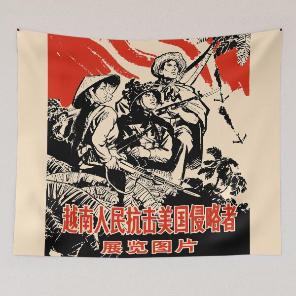 Item preview, Vietnamese People Resist The American Aggressor - Vietnam War, Socialist, Propaganda, Historical designed and sold by SpaceDogLaika.
