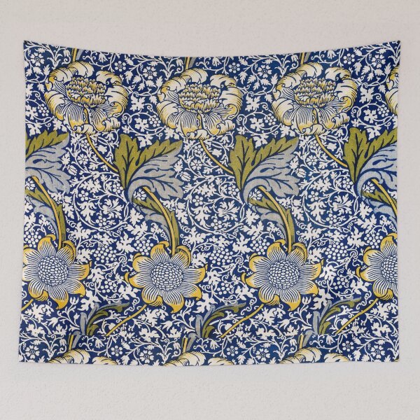 Item preview, Kennet; this patterns meanders like the river Kennet, adorned by sunflowers and wild leaves on a background of grapes vines.  designed and sold by mycloudzdesign.
