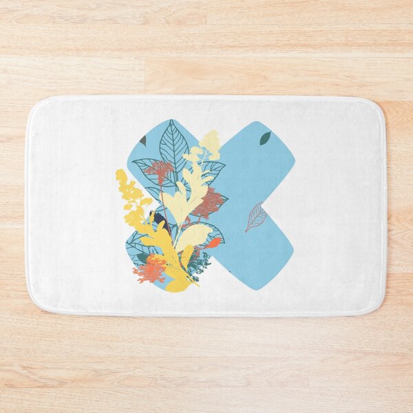 Item preview, Floral Monogram | Blue X designed and sold by MillwoodEngrave.