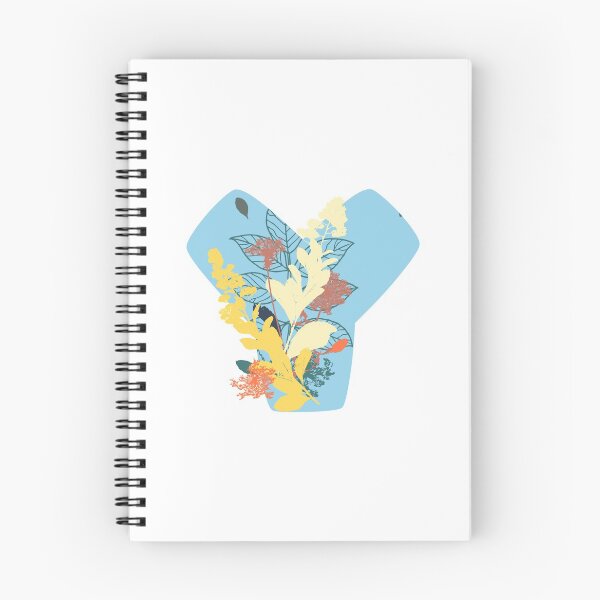 Item preview, Floral Monogram | Blue Y designed and sold by MillwoodEngrave.