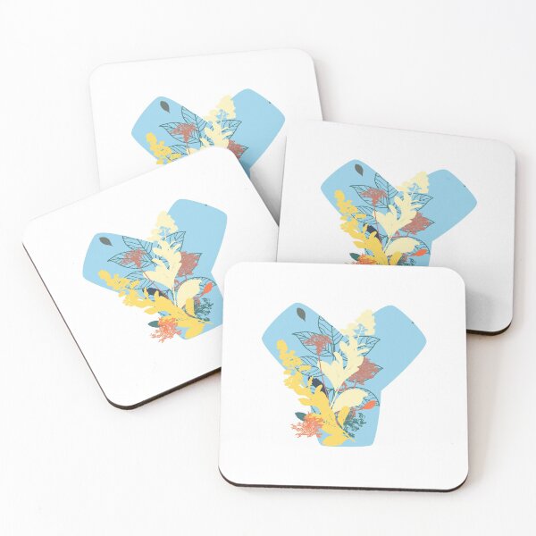 Item preview, Floral Monogram | Blue Y designed and sold by MillwoodEngrave.