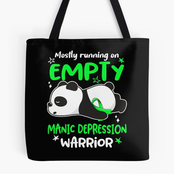 Item preview, Manic Depression Awareness Mostly Running On Empty Manic Depression Warrior designed and sold by GennieShop.