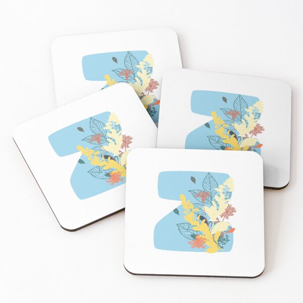 Item preview, Floral Monogram | Blue Z designed and sold by MillwoodEngrave.