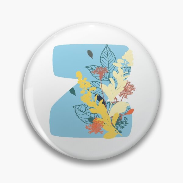 Item preview, Floral Monogram | Blue Z designed and sold by MillwoodEngrave.