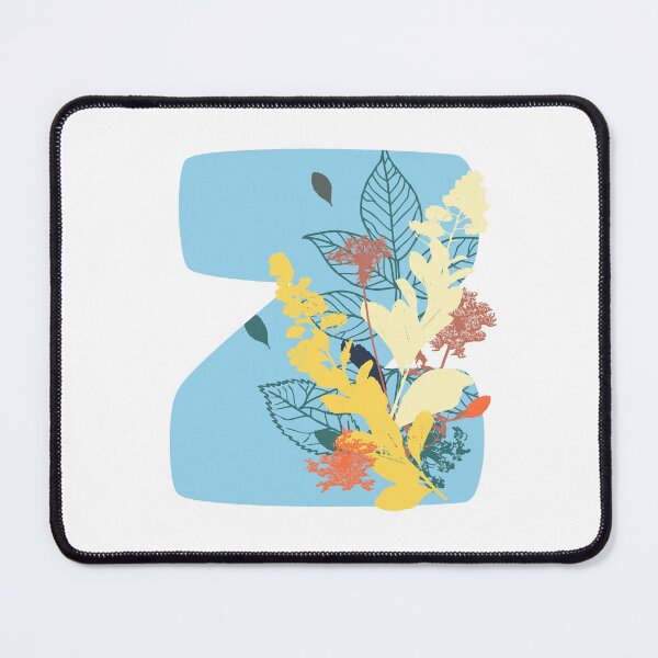 Item preview, Floral Monogram | Blue Z designed and sold by MillwoodEngrave.