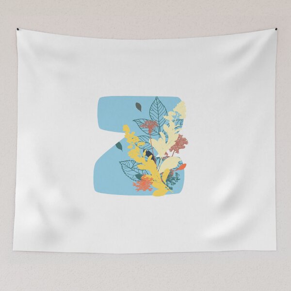 Item preview, Floral Monogram | Blue Z designed and sold by MillwoodEngrave.