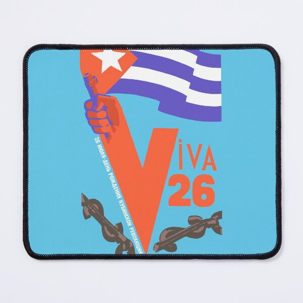 Item preview, Viva 26 - Cuban Revolution, Historical Propaganda, Socialist Reproduction designed and sold by SpaceDogLaika.