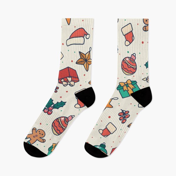 Item preview, Cute Christmas Elements Pattern designed and sold by Vector Scout Lab.