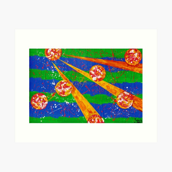 Abstract Modern - Cosmic Rays of Lifeforce Light. Art Print