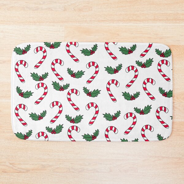 Item preview, Christmas Candy Canes and Holly Berry Cartoon Doodle Pattern, made by EndlessEmporium designed and sold by EndlessEmporium.