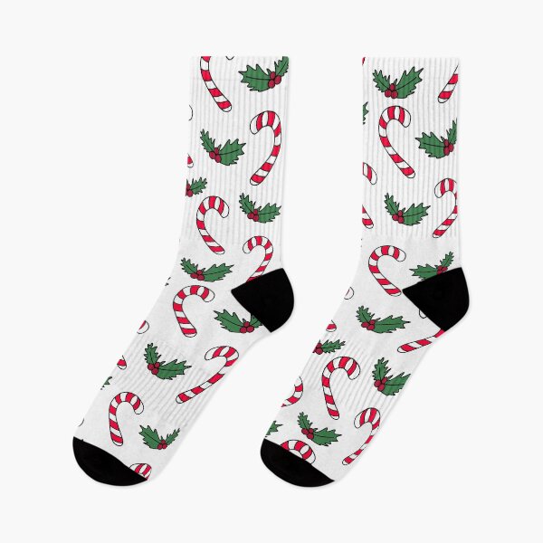 Item preview, Christmas Candy Canes and Holly Berry Cartoon Doodle Pattern, made by EndlessEmporium designed and sold by EndlessEmporium.