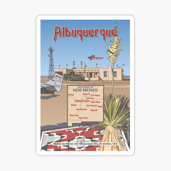 Alberquerque, New Mexico, 1929 Sticker