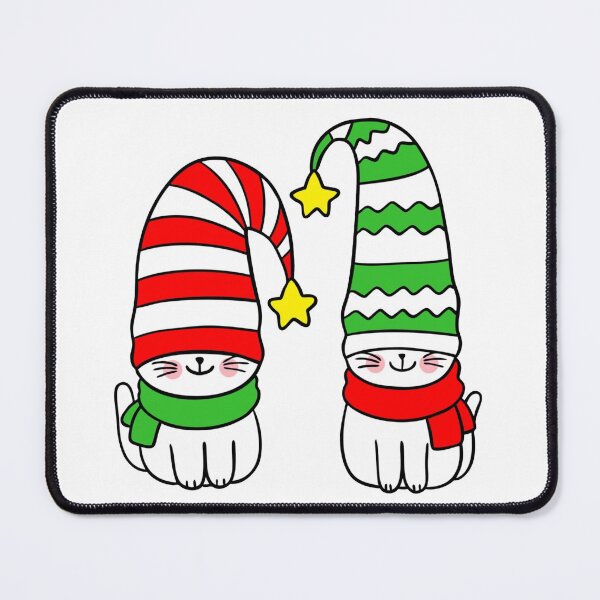 Item preview, Cute Christmas Cats in Santa Hats designed and sold by Pinkmagenta.