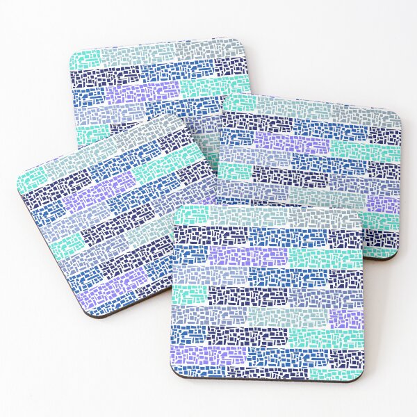 Item preview, White Blue Bricks Abstract Pattern designed and sold by AlinaSCorner.