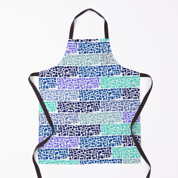 Item preview, White Blue Bricks Abstract Pattern designed and sold by AlinaSCorner.