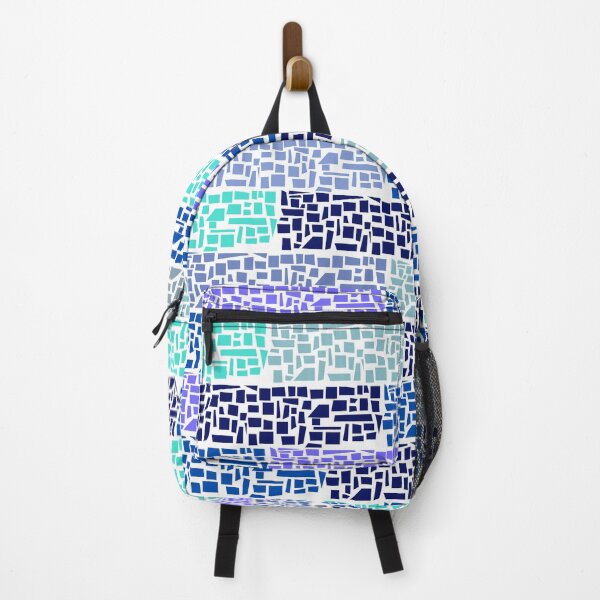 Item preview, White Blue Bricks Abstract Pattern designed and sold by AlinaSCorner.