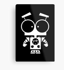 Cute Robot 8 White Metal Print